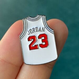 Jordan 23 White Jersey Enamel Pin/ Brooch Lapel